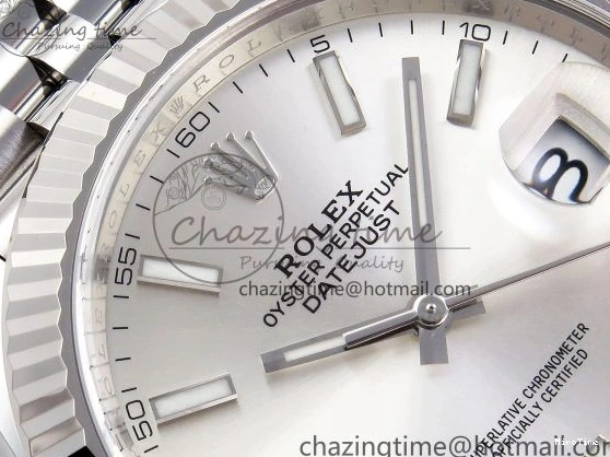 MiroTime 0331 Neat DateJust 41 126334 C+F 1:1 Best Edition 904L Steel Silver Dial on SS Jubilee Bracelet VR 1389